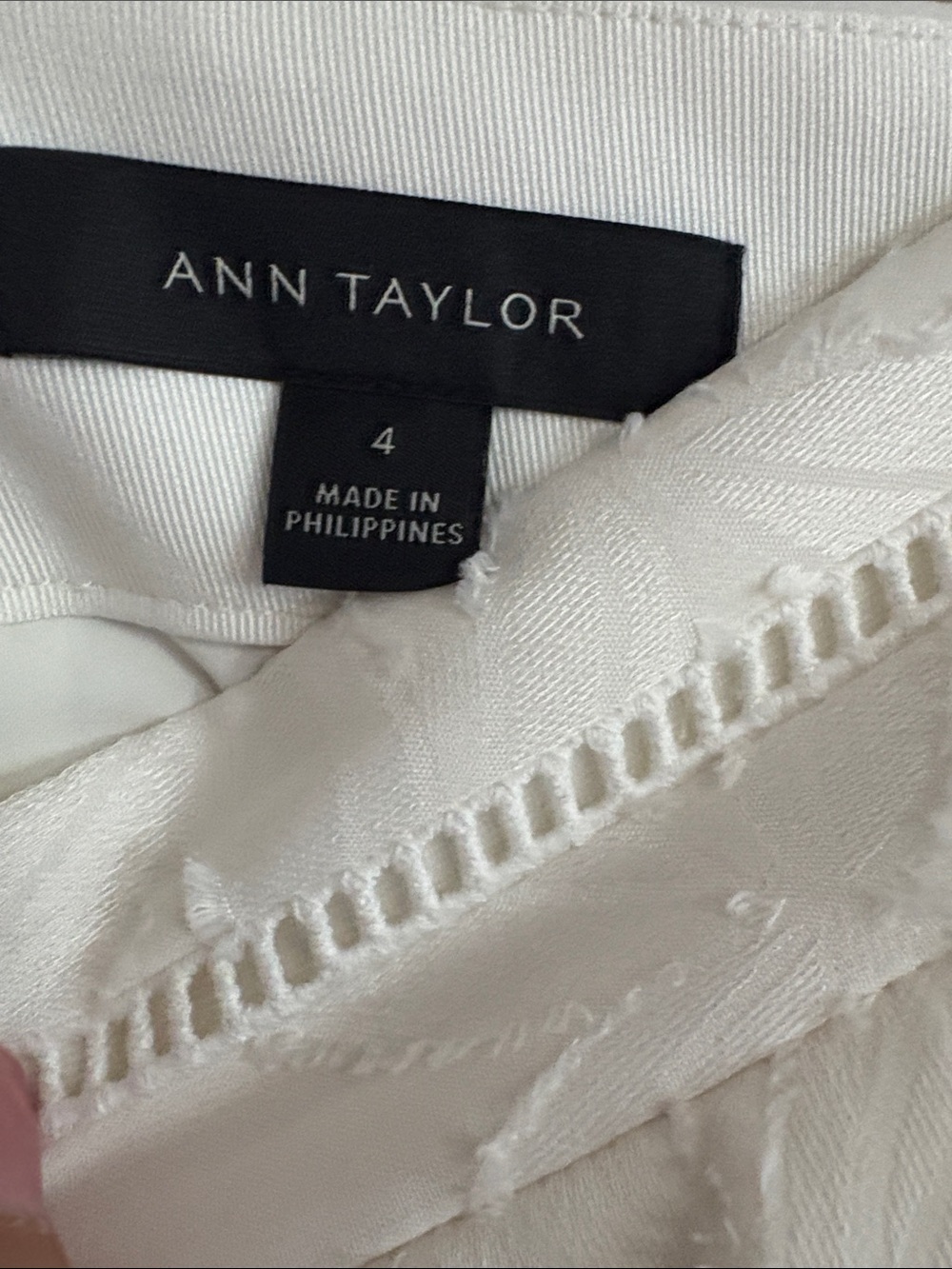 Ann Taylor Floral Embroidered A-Line Skirt - Picture 6 of 11